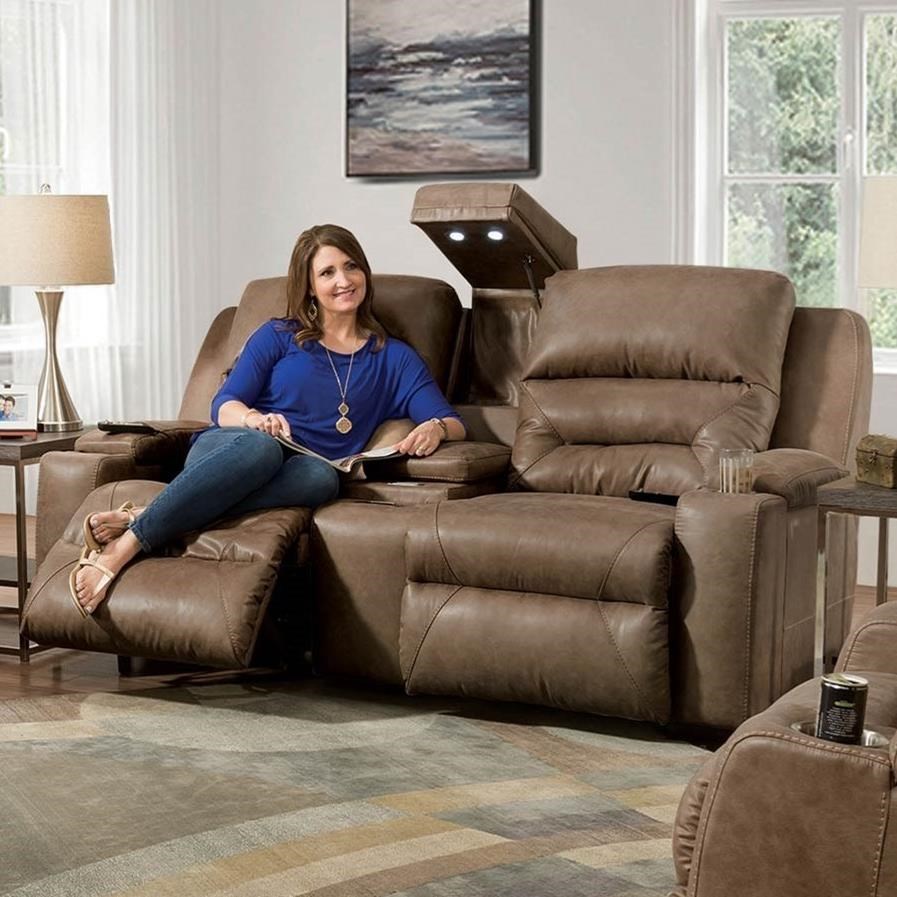 Franklin Beacon 79835 8004 15 Power Reclining Console Loveseat